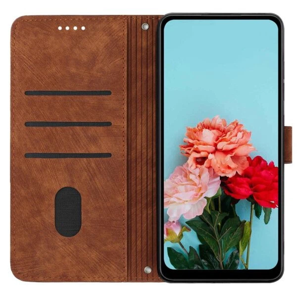 Чехол-книжка Deexe Lines Series для HMD Pulse / Pulse Pro / Pulse Plus - Brown - изображение 2