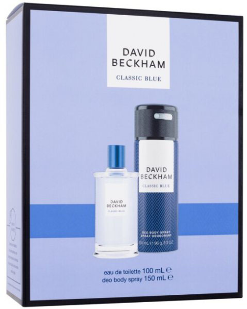 Zestaw męski David Beckham Classic Blue Woda toaletowa 100 ml + Dezodorant 150 ml (3616305160539) - obraz 1