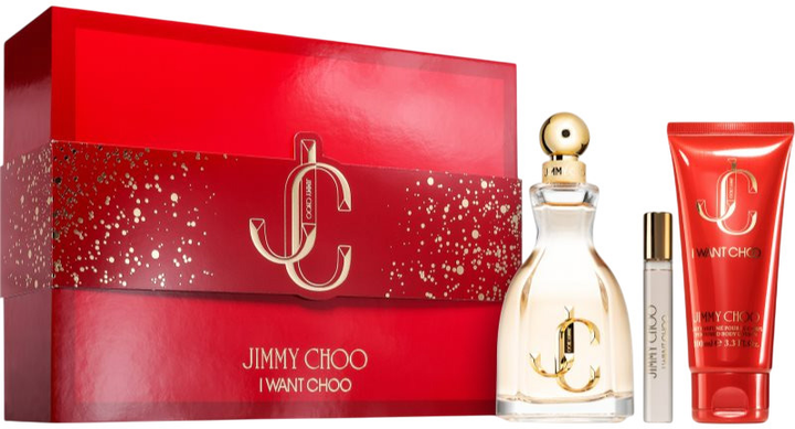 Zestaw damski Jimmy Choo I Want Choo Woda perfumowana 100 ml + Miniatura Woda perfumowana 7.5 ml + Balsam do ciała 100 ml (3386460148627) - obraz 1