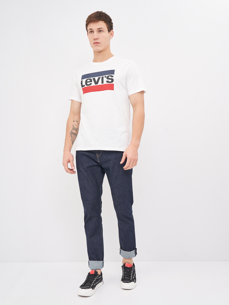 Koszulka męska bawełniana Levi's Sportswear Logo Graphic 39636-0000 M Biała (5400537534354) - obraz 3