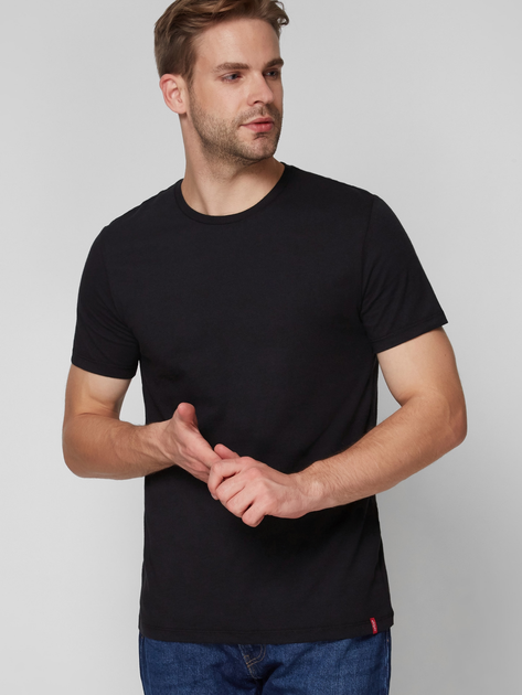 Набір футболок бавовняних довгих чоловічих Levi's Slim Crewneck 79541-0001 2XL 2 шт Чорний (5400816578628) - зображення 2