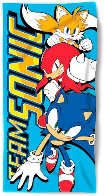 Ręcznik plażowy Sega Sonic The Hedgehog 70 x 140 cm (8435631339052) - obraz 1