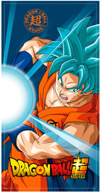 Ręcznik plażowy Toei Animation Dragon Ball Super Goku Super Saiyan 70 x 140 cm Niebieski (8435631338833) - obraz 1