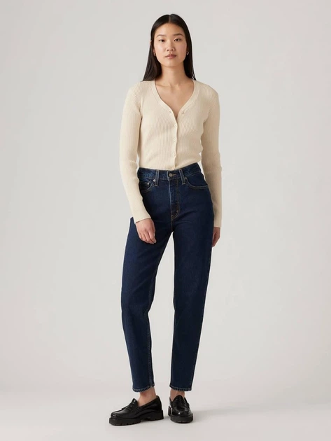 Jeansy mom fit damskie z wysokim stanem Levi's 80S Mom Jeans A3506-0024 23-30 Ciemnogranatowe (5401157463215) - Zdjęcie 3 Jeansy mom fit damskie z wysokim stanem Levi's 80S Mom Jeans A3506-0024 23-30 Ciemnogranatowe (5401157463215) - obraz 3