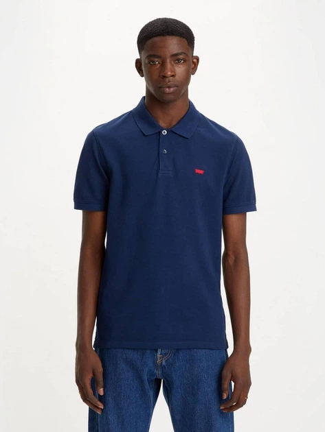 Koszulka polo męska elegancka Levi's Slim Housemark A4842-0003 L Ciemnogranatowa (5401105662769) - obraz 3