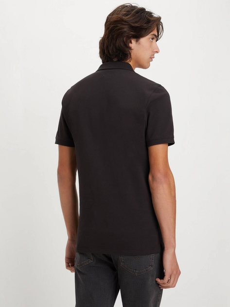 Koszulka polo męska elegancka Levi's Slim Housemark A4842-0015 S Czarna (5401105659073) - obraz 2