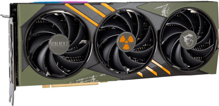 Відеокарта MSI PCI-Ex GeForce RTX 4070 Ti Super 16G Gaming Slim STALKER 2 Edition 16GB GDDR6X (256bit) (2625/21000) (HDMI, 3 x DisplayPort) (RTX 4070 Ti SUPER 16G GAMING SLIM STALKER 2 EDITION) - зображення 2
