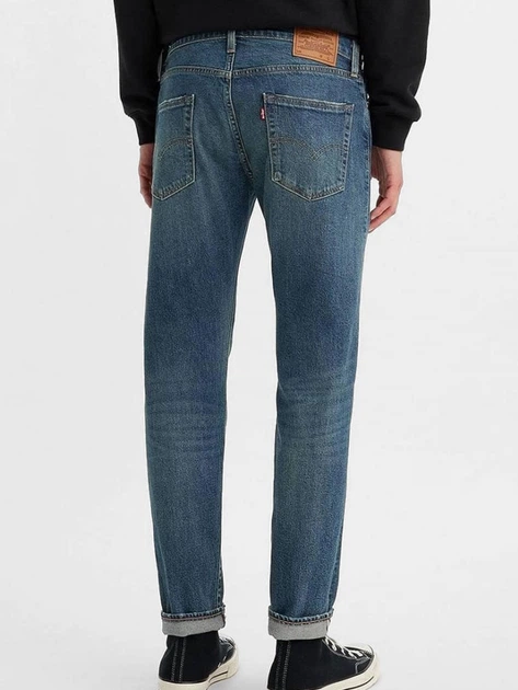 Jeansy męskie slim fit Levi's 502 Taper 29507-1445 31-32 Ciemnoniebieskie (5401128935888) - obraz 2