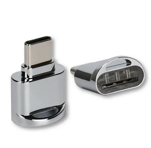 Картридер адаптер Type-C пристрій для читання карт пам'яті Micro SD картридер для телефонів сірий (II) 33724 - Фото 7 Картридер адаптер Type-C пристрій для читання карт пам'яті Micro SD картридер для телефонів сірий (II) 33724 - зображення 7