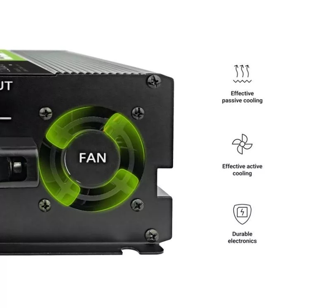 Інвертор Greencell LCD 12 B чистий синус з екраном 2000/4000 Вт (5904326374560) - зображення 7