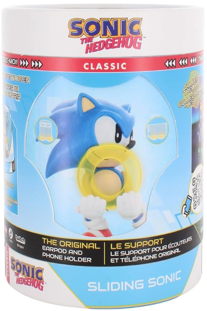 Podstawka Marvel Exquisite Gaming Sonic the Hedgehog Sliding Sonic Mini Cable Guy 11 cm (5060525896668) - obraz 1