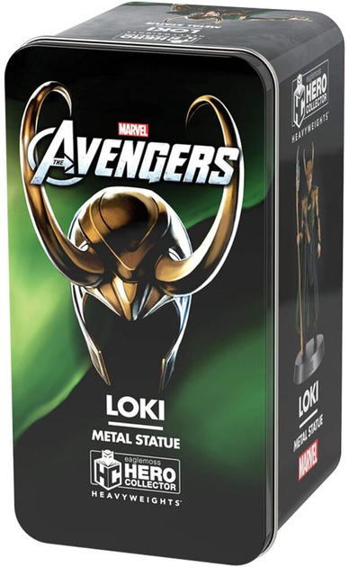 Figurka Eaglemoss Hero Collector Marvel Avengers Heavyweights Loki skala 1:18 z metalowym pudełkiem 12 cm (5059072009751) - obraz 1