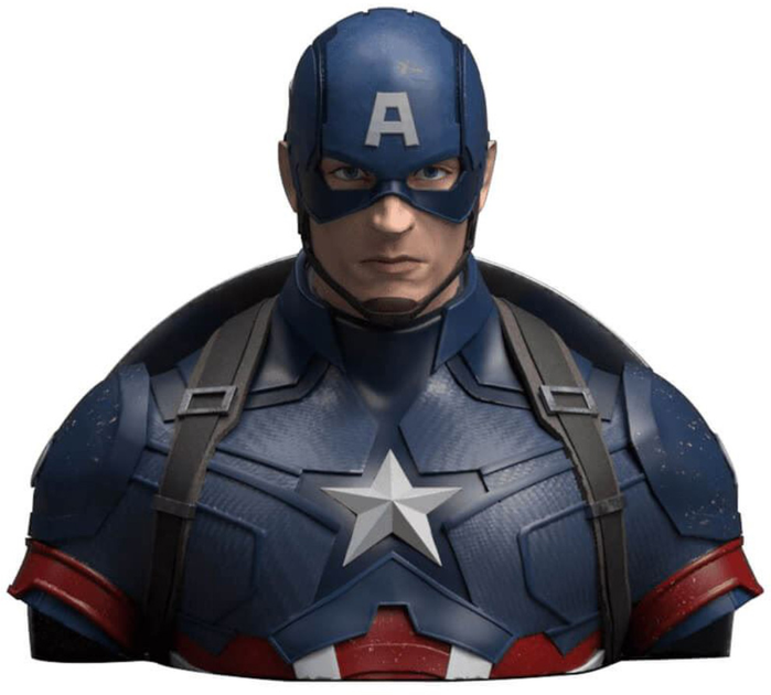 Skarbonka popiersie Semic Studio Marvel Avengers Endgame Captain America 20 cm (3760226372202) - obraz 1