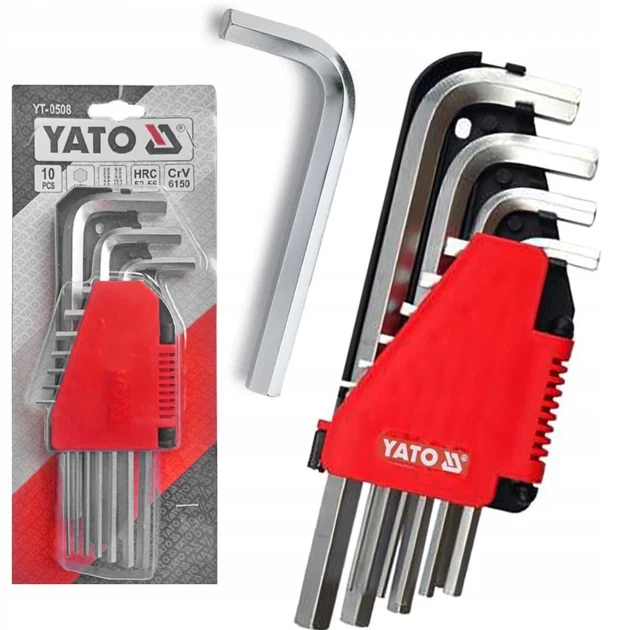 Набор ключей шестигранных YATO ключи шестигранники 10 штук YT-0508 - Фото 5 Набор ключей шестигранных YATO ключи шестигранники 10 штук YT-0508 - изображение 5