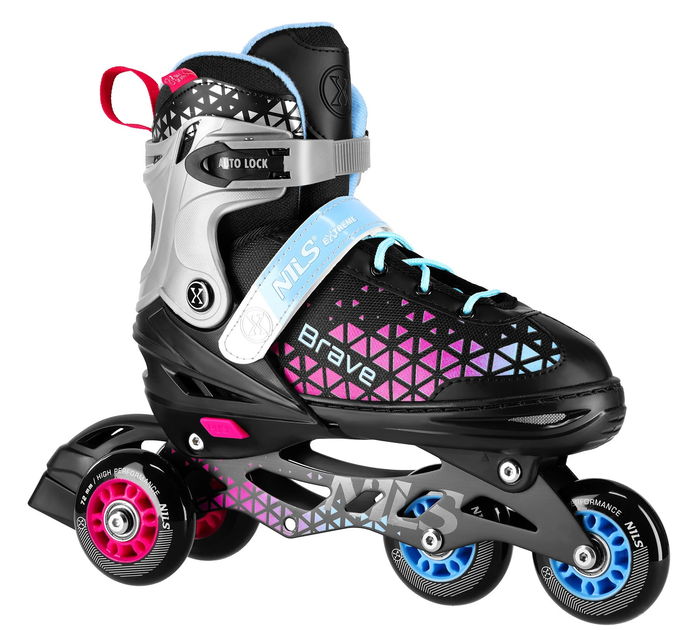 Łyżworolki Nils Extreme Brave 4 w 1 NH18190A 29-33 S Różowe (5907695556926) - obraz 4