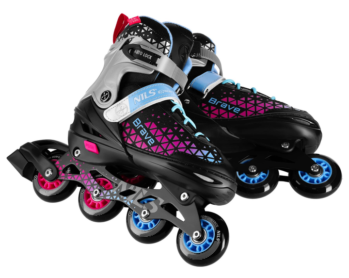 Łyżworolki Nils Extreme Brave 4 w 1 NH18190A 39-43 L Różowe (5907695556940) - obraz 8