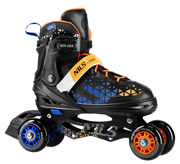 Роликові ковзани Nils Extreme Brave 4 в 1 NH18190A 39-43 L Оранжеві (5907695556902) - зображення 3