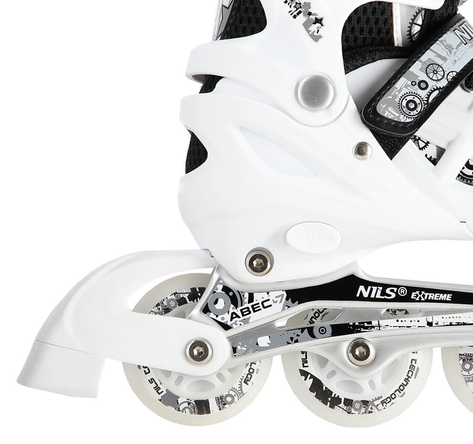 Łyżworolki Nils Extreme 4 w 1 NH10905 31-34 S LED Białe (5907695537246) - obraz 5