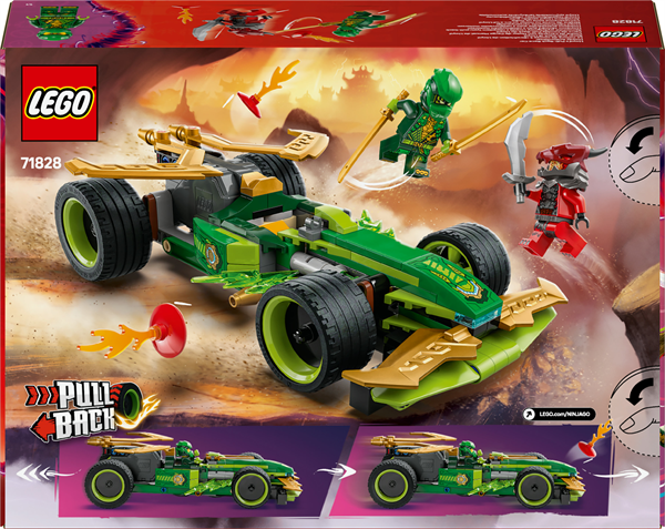 Конструктор LEGO NINJAGO Автомобиль для гонок Ллойда с инерционным двигателем 181 деталь с 7 лет 71828 - Фото 3 Конструктор LEGO NINJAGO Автомобиль для гонок Ллойда с инерционным двигателем 181 деталь с 7 лет 71828 - изображение 3