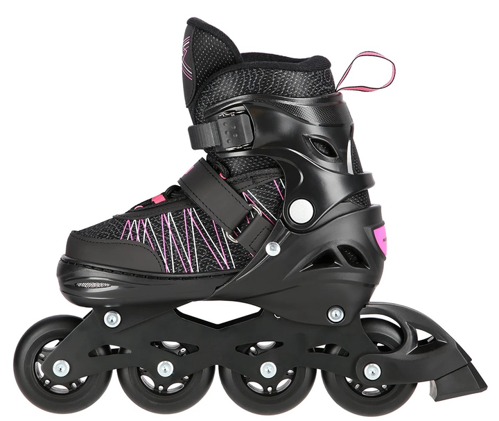 Łyżworolki Nils Extreme 2 w 1 NH11912 A 35-38 M Czarno-Różowe (5907695543032) - obraz 4