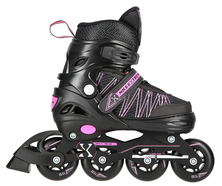 Łyżworolki Nils Extreme 2 w 1 NH11912 A 35-38 M Czarno-Różowe (5907695543032) - obraz 5