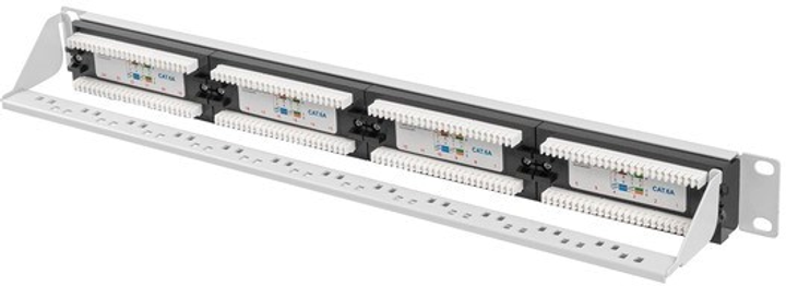 Патч-панель Lanberg 24 port 1U kat. 6a Silver (PPUA-1024-S) - зображення 5