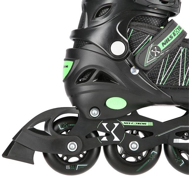 Łyżworolki Nils Extreme 2 w 1 NH11912 A 35-38 M Czarno-Zielone (5907695543094) - obraz 9
