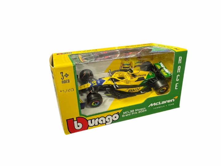 Коллекционная модель Bburago F1 McLaren MCL38 2024 Monaco Grand Prix 1/43 #81 Oscar Piastri (18-38214) Макларен / Формула 1 / Оскар Пиастри - Фото 2 Коллекционная модель Bburago F1 McLaren MCL38 2024 Monaco Grand Prix 1/43 #81 Oscar Piastri (18-38214) Макларен / Формула 1 / Оскар Пиастри - изображение 2