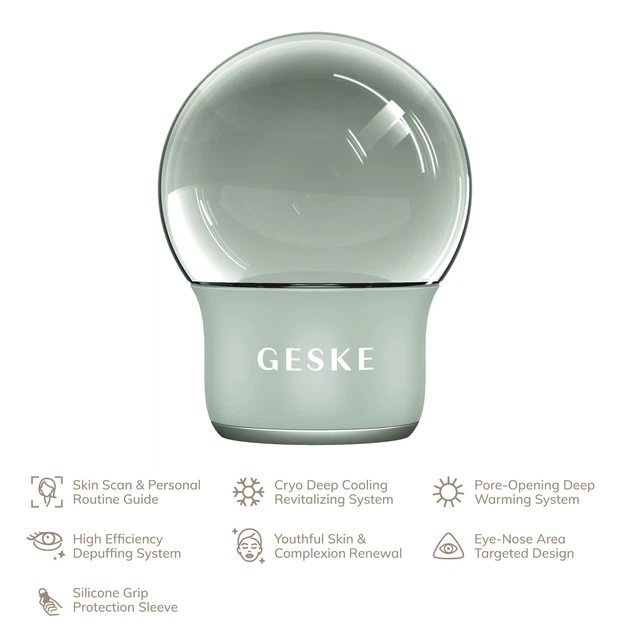 Массажер для лица и тела GESKE Cool&Warm Face and Body Massager 7в1 green - изображение 6