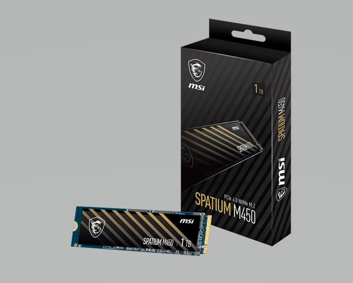 Накопичувач SSD M.2 NVMe 1TB MSI Spatium M450 Phison E19 3D TLC