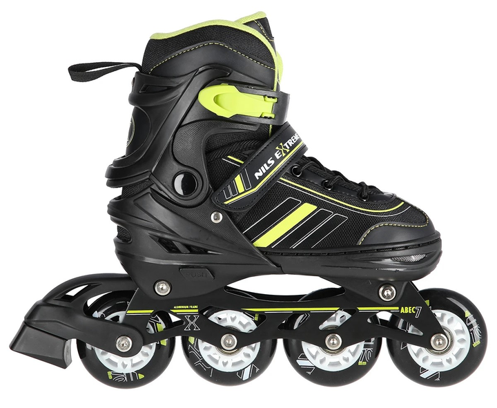 Łyżworolki Nils Extreme 2 w 1 NH18191 39-43 L Czarno-Limonkowe (5907695591781) - obraz 3