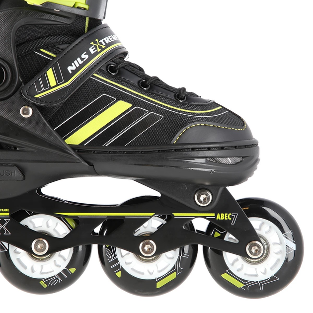Łyżworolki Nils Extreme 2 w 1 NH18191 39-43 L Czarno-Limonkowe (5907695591781) - obraz 8