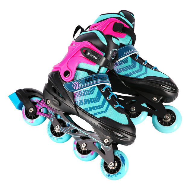 Łyżworolki Nils Extreme 4 w 1 NH18192A 39-43 L Czarno-Fioletowe (5907695525823) - obraz 7