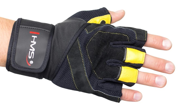 Rękawiczki treningowe HMS RST01 S Żółte (5907695523089) - obraz 3