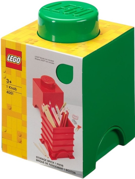 Pojemnik LEGO Room Copenhagen Storage Brick 1 Green (40011734) - obraz 1