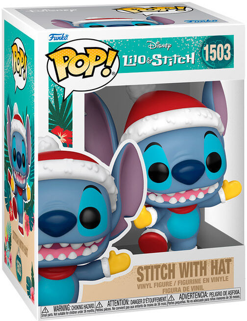 Figurka Funko Pop! Disney Stitch with Santa Hat 9 cm (889698800372) - obraz 1