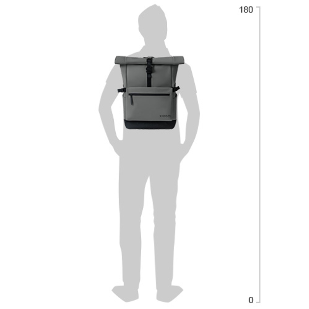 Plecak Xiaomi Roll Top Casual Backpack 15.6" Gray (BHR9055GL) - obraz 5