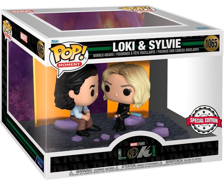 Набір фігурок Funko Pop! Moment Marvel Loki Loki and Sylvie Exclusive 2 шт (889698650304) - зображення 2