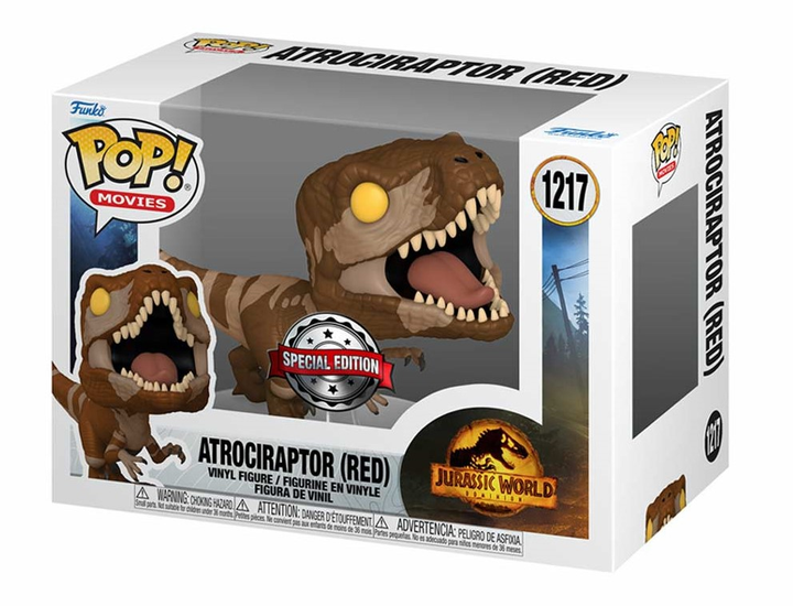 Figurka Funko Pop! Jurassic World 3 Atrociraptor Red Exclusive 9 cm (889698552912) - obraz 1