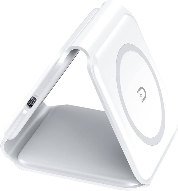 Stacja magnetyczna ładująca alkaya MagSafe Wireless Charging Station 15W 3-In-1 Flex Fold White (GT-80008) - obraz 3