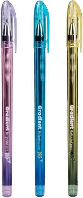 Набор ручек шариковых Yes Gradient 0.5 мм 12 шт Синих (412240) - изображение 2