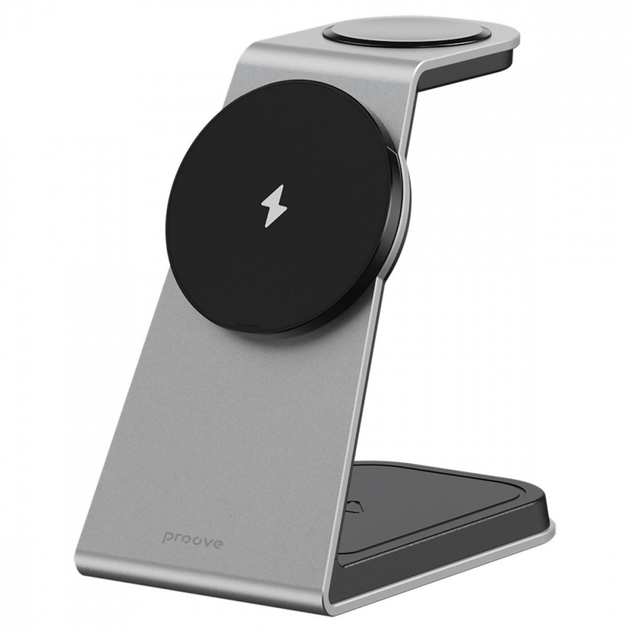 Бездротовий ЗП Proove Omni Power 3 in 1 gray - зображення 1