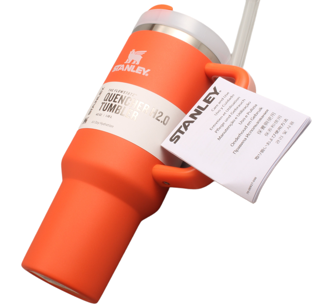 Термос термокружка Stanley Quencher H2.0 Tumbler из нержавеющей стали 1,18 л Tigerlily KT6007819 - Фото 2 Термос термокружка Stanley Quencher H2.0 Tumbler из нержавеющей стали 1,18 л Tigerlily KT6007819 - изображение 2