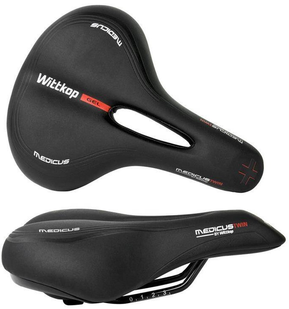 Siodełko rowerowe Wittkop Medicus Twin 2.0 Black (4260005120202) - obraz 3