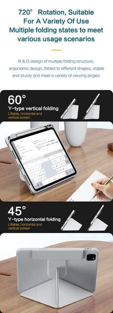 Чохол iPad 11'' Pro (2024) Wiwu 360° Rotative Magnetic light blue - изображение 10