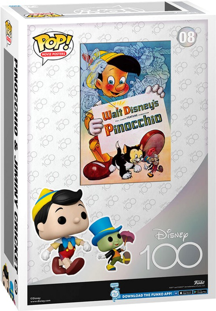 Zestaw figurek Funko Pop! Movie Poster Disney 100th Pinocchio & Jiminy Cricket 2 szt (889698675796) - obraz 3