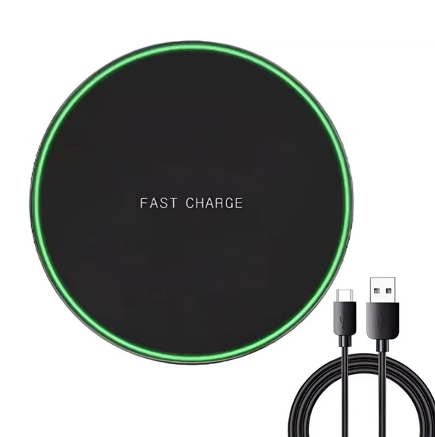 Зарядное устройство беспроводное Wireless Charger Pad Type-C Voltronic Fast Charging 15W, упаковка пакет - Фото 2 Зарядное устройство беспроводное Wireless Charger Pad Type-C Voltronic Fast Charging 15W, упаковка пакет - изображение 2