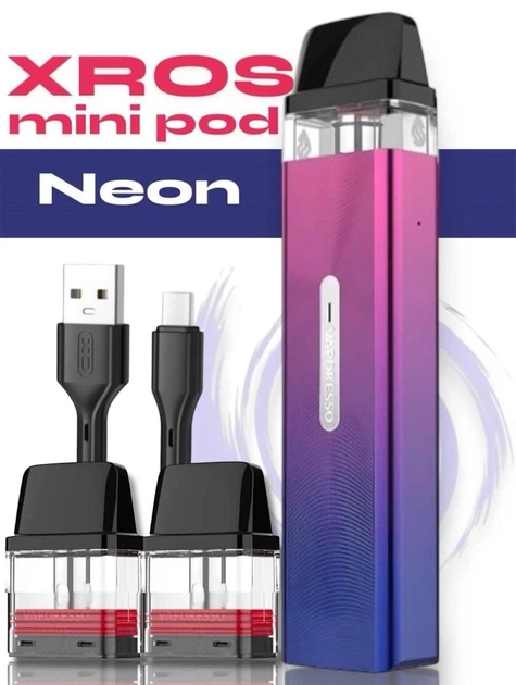 Pod система электронная сигарета Vaporesso XROS Mini Kit Neon + 2