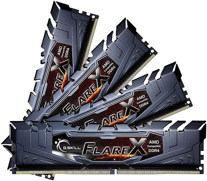 Pamięć RAM G.Skill DDR4-3200 32768MB PC4-25600 (Kit of 4x8192) Flare X Black (F4-3200C16Q-32GFX) - obraz 1