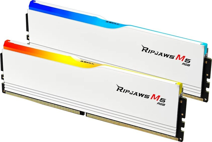 Pamięć RAM G.Skill DDR5-5600 32768MB PC5-44800 (Kit of 2x16384) Ripjaws M5 RGB White (F5-5600J4645A16GX2-RM5RW) - obraz 2